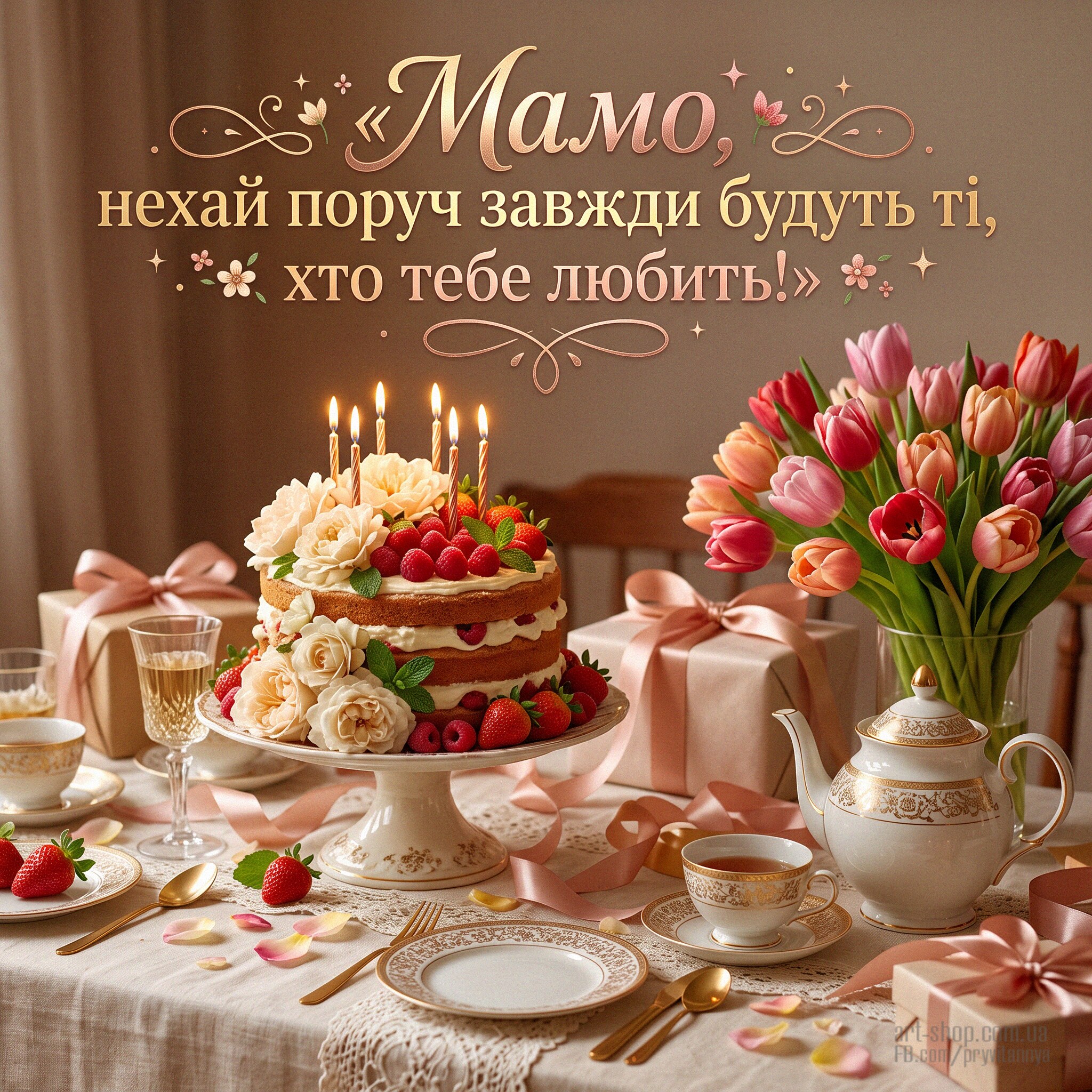 Листівка для мами «Нехай поруч завжди будуть ті